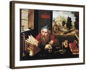 St. Jerome in His Study-Joos Van Cleve-Framed Giclee Print