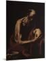 St. Jerome in Meditation-Jusepe de Ribera-Mounted Art Print