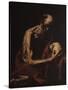 St. Jerome in Meditation-Jusepe de Ribera-Stretched Canvas