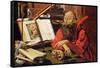 St. Jerome in Meditation-Marinus van Roejmerswaelen-Framed Stretched Canvas