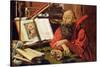 St. Jerome in Meditation-Marinus van Roejmerswaelen-Stretched Canvas