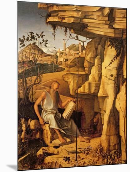 St. Jerome in the Desert, 1480-87-Giovanni Bellini-Mounted Giclee Print