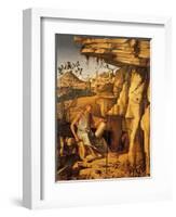 St. Jerome in the Desert, 1480-87-Giovanni Bellini-Framed Giclee Print