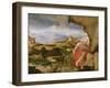 St. Jerome in the Wilderness, 16th Century-Lambert Sustris-Framed Giclee Print