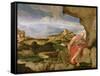 St. Jerome in the Wilderness, 16th Century-Lambert Sustris-Framed Stretched Canvas