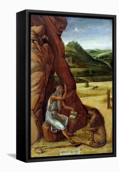 St. Jerome in the Wilderness, C.1450-Giovanni Bellini-Framed Stretched Canvas