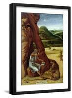 St. Jerome in the Wilderness, C.1450-Giovanni Bellini-Framed Giclee Print