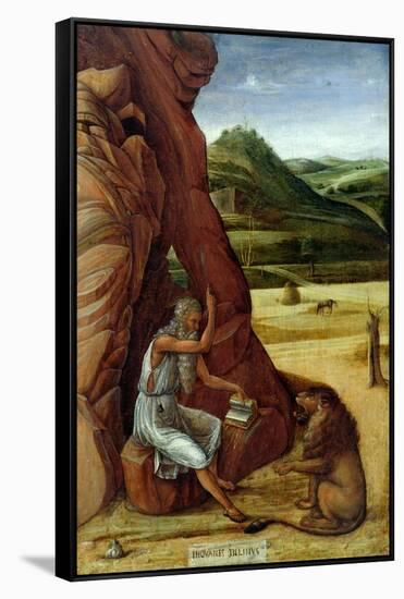 St. Jerome in the Wilderness, C.1450-Giovanni Bellini-Framed Stretched Canvas