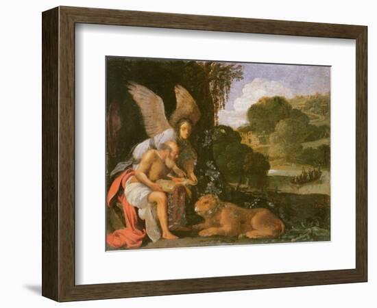 St. Jerome in the Wilderness-Adam Elsheimer-Framed Giclee Print