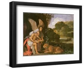 St. Jerome in the Wilderness-Adam Elsheimer-Framed Giclee Print