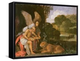 St. Jerome in the Wilderness-Adam Elsheimer-Framed Stretched Canvas