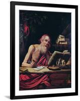 St. Jerome (Oil on Wood)-Flemish School-Framed Giclee Print