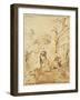 St. Jerome Reading in a Landscape, c.1653-54-Rembrandt van Rijn-Framed Giclee Print