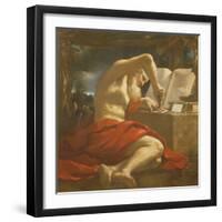 St. Jerome Sealing a Letter-Guercino-Framed Giclee Print