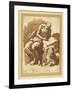 St. Jerome Seated on a Rock, Writing-Jacopo Negretti-Framed Giclee Print