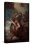 St. Jerome Transported to Heaven by Angels-Antonio De Pieri-Stretched Canvas