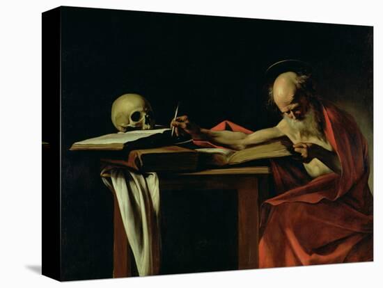 St. Jerome Writing, circa 1604-Caravaggio-Stretched Canvas