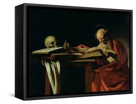 St. Jerome Writing, circa 1604-Caravaggio-Framed Stretched Canvas