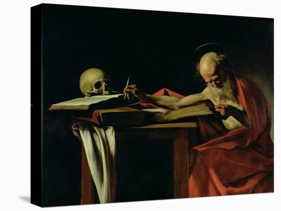 St. Jerome Writing, circa 1604-Caravaggio-Stretched Canvas