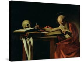 St. Jerome Writing, circa 1604-Caravaggio-Stretched Canvas