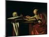 St. Jerome Writing, circa 1604-Caravaggio-Mounted Premium Giclee Print