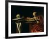 St. Jerome Writing, circa 1604-Caravaggio-Framed Giclee Print