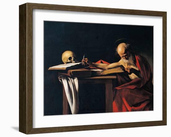 St Jerome-Caravaggio-Framed Giclee Print