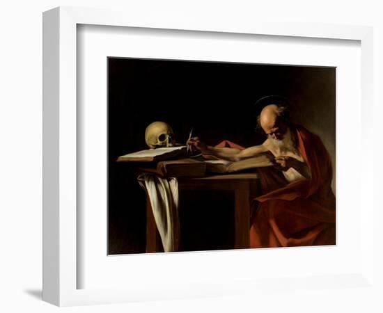 St. Jerome-Caravaggio-Framed Art Print