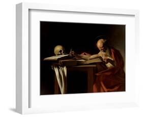 St. Jerome-Caravaggio-Framed Art Print