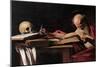 St. Jerome-Caravaggio-Mounted Art Print