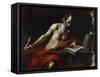 St Jerome-Valentin de Boulogne-Framed Stretched Canvas