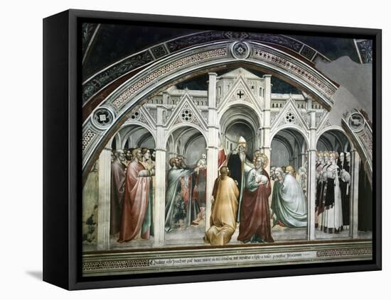 St Joachim Being Expelled from Temple, Ca 1365-Giovanni Da Milano-Framed Stretched Canvas