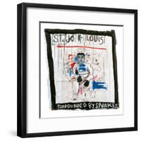 St. Joe Louis Surrounded by Snakes, 1982-Jean-Michel Basquiat-Framed Giclee Print