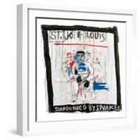 St. Joe Louis Surrounded by Snakes, 1982-Jean-Michel Basquiat-Framed Giclee Print