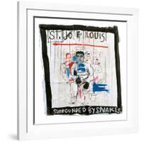 St. Joe Louis Surrounded by Snakes, 1982-Jean-Michel Basquiat-Framed Giclee Print