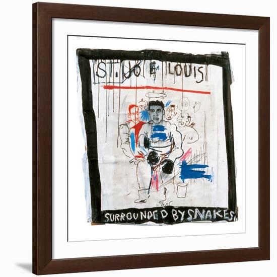 St. Joe Louis Surrounded by Snakes, 1982-Jean-Michel Basquiat-Framed Giclee Print