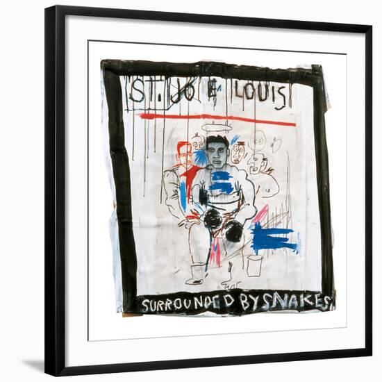 St. Joe Louis Surrounded by Snakes, 1982-Jean-Michel Basquiat-Framed Giclee Print