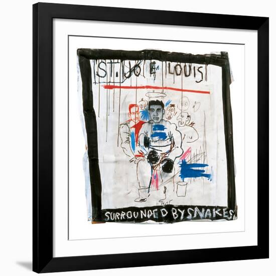 St. Joe Louis Surrounded by Snakes, 1982-Jean-Michel Basquiat-Framed Giclee Print