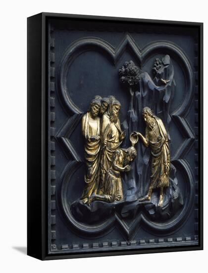 St John Baptizing Christ, Panel-Andrea Pisano-Framed Stretched Canvas