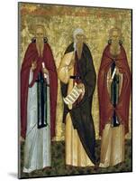 St. John Climacus (The Ladder) St. John of Damascus and St. Arsenias, Russian Icon-null-Mounted Giclee Print