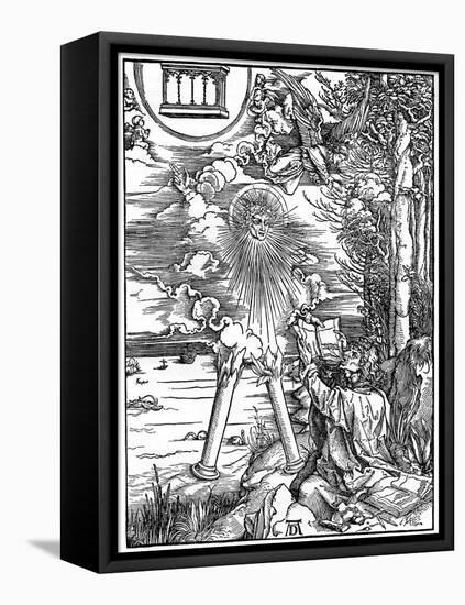 St John Devouring the Book, 1498-Albrecht Durer-Framed Stretched Canvas