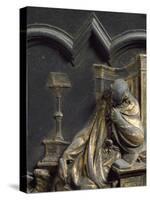 St John Evangelist, Bronze Panel-Lorenzo Ghiberti-Stretched Canvas