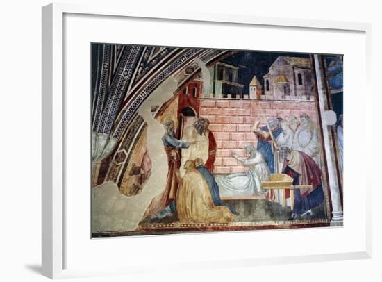 St. John Evangelist Resuscitating Drusiana-Taddeo Gaddi-Framed Giclee Print