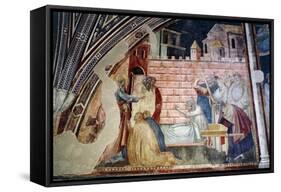 St. John Evangelist Resuscitating Drusiana-Taddeo Gaddi-Framed Stretched Canvas