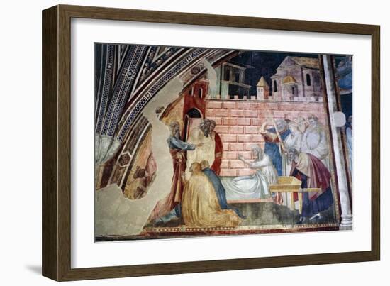St. John Evangelist Resuscitating Drusiana-Taddeo Gaddi-Framed Giclee Print