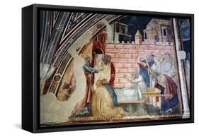 St. John Evangelist Resuscitating Drusiana-Taddeo Gaddi-Framed Stretched Canvas