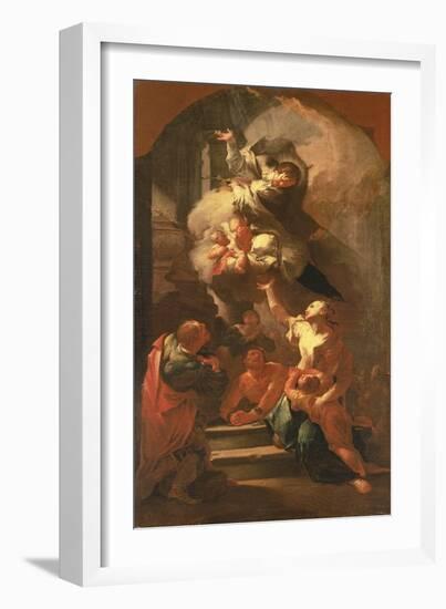 St. John of Nepomuk Comforting the Oppressed, C.1748-Paul Troger-Framed Giclee Print