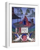 St John on the Island of Patmos by Jean Fouquet-Jean Fouquet-Framed Giclee Print