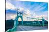 St. John's Bridge in Portland Oregon, Usa-diro-Stretched Canvas