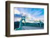 St. John's Bridge in Portland Oregon, Usa-diro-Framed Photographic Print